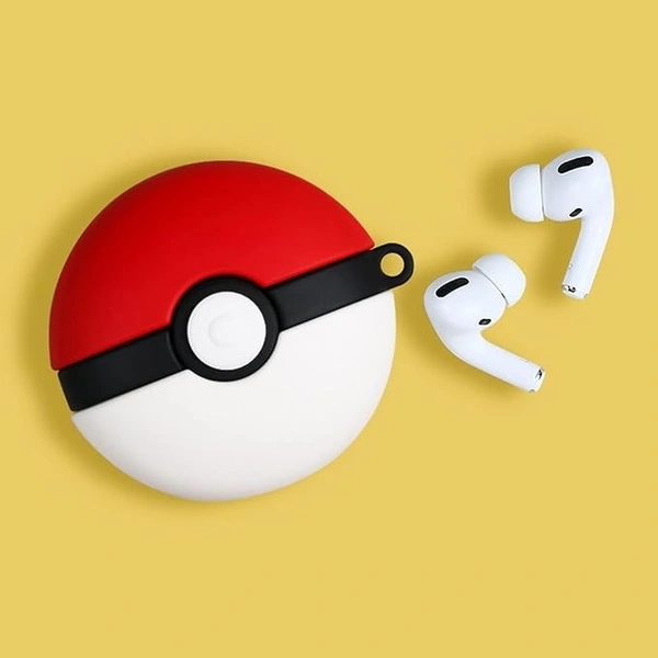 Generic  AirPods PRO 2ND Gen Silicone 3D Design Case Cover with Anti-Lost Metal Keyring Compatible for Apple AirPods PRO 2 Gen , Cartoon CASE Cover - Pokemon
