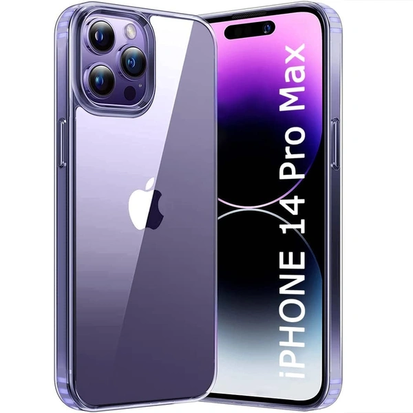 Generic  Clear Transparent Shockproof Scratch Resistant Protective Phone Soft Silicone Slim Cover for iPhone  11 To 16 Series(Transparent) - i phone 14 Pro Max