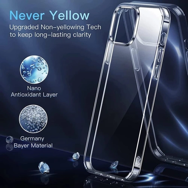 Generic  Clear Transparent Shockproof Scratch Resistant Protective Phone Soft Silicone Slim Cover for iPhone  11 To 16 Series(Transparent) - i phone 13