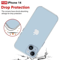 Generic  Clear Transparent Shockproof Scratch Resistant Protective Phone Soft Silicone Slim Cover for iPhone  11 To 16 Series(Transparent) - i phone 14