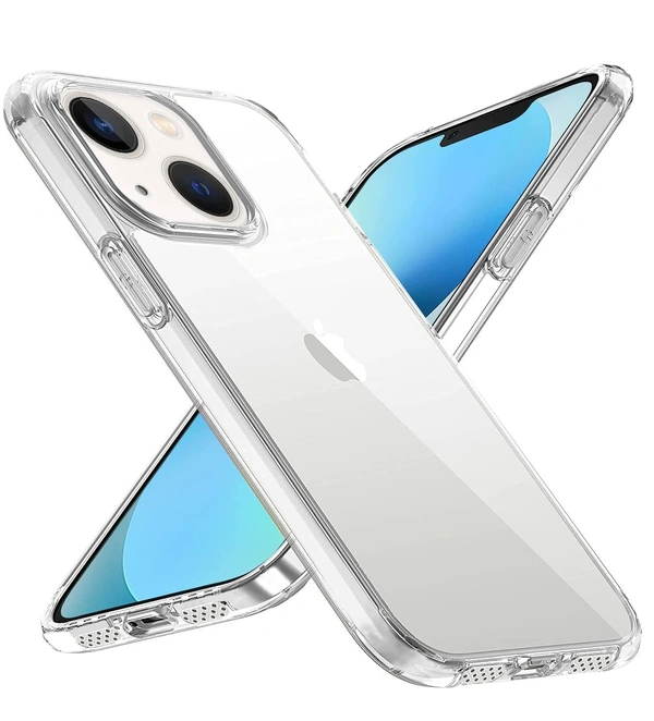 Generic  Clear Transparent Shockproof Scratch Resistant Protective Phone Soft Silicone Slim Cover for iPhone  11 To 16 Series(Transparent) - i phone 13 mini