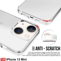 Generic  Clear Transparent Shockproof Scratch Resistant Protective Phone Soft Silicone Slim Cover for iPhone  11 To 16 Series(Transparent) - i phone 13 mini