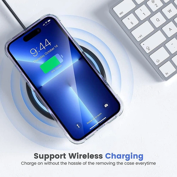 Generic  Clear Transparent Shockproof Scratch Resistant Protective Phone Soft Silicone Slim Cover for iPhone  11 To 16 Series(Transparent) - i phone 14 Pro Max