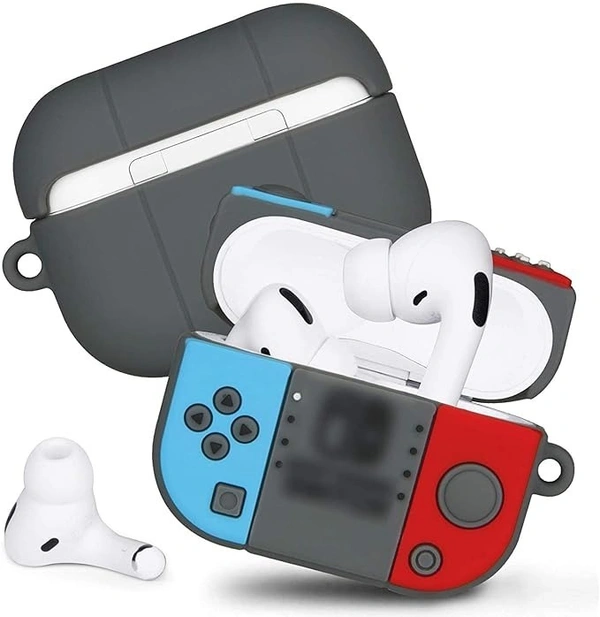 Generic  AirPods PRO 2ND Gen Silicone 3D Design Case Cover with Anti-Lost Metal Keyring Compatible for Apple AirPods PRO 2 Gen , Cartoon CASE Cover - Music Button BGR