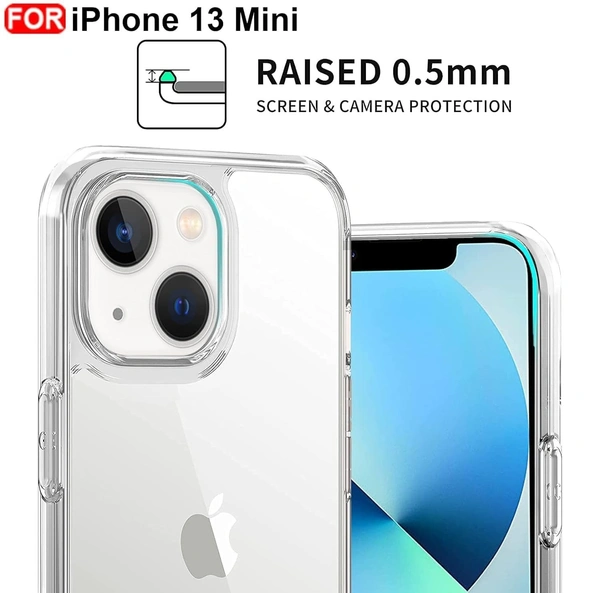 Generic  Clear Transparent Shockproof Scratch Resistant Protective Phone Soft Silicone Slim Cover for iPhone  11 To 16 Series(Transparent) - i phone 13 mini
