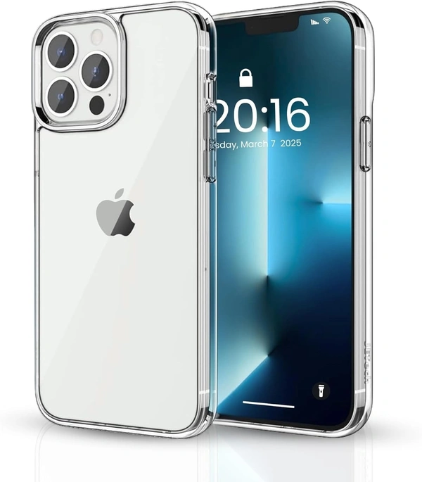 Generic  Clear Transparent Shockproof Scratch Resistant Protective Phone Soft Silicone Slim Cover for iPhone  11 To 16 Series(Transparent) - i phone 13 Pro Max