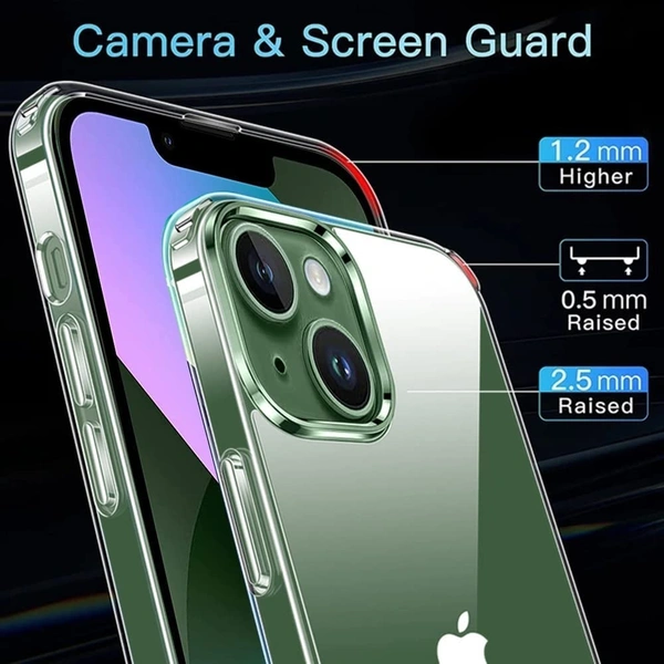 Generic  Clear Transparent Shockproof Scratch Resistant Protective Phone Soft Silicone Slim Cover for iPhone  11 To 16 Series(Transparent) - i phone 13