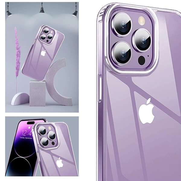 Generic  Clear Transparent Shockproof Scratch Resistant Protective Phone Soft Silicone Slim Cover for iPhone  11 To 16 Series(Transparent) - i phone 14 Pro