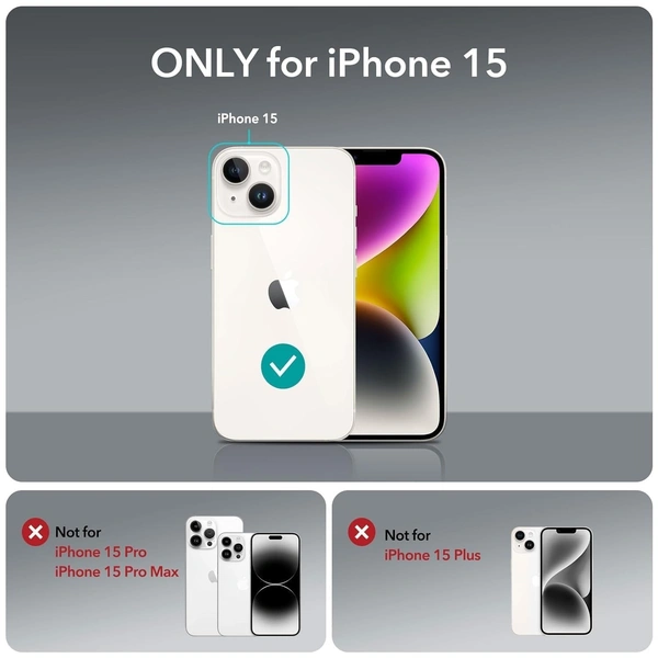 Generic  Clear Transparent Shockproof Scratch Resistant Protective Phone Soft Silicone Slim Cover for iPhone  11 To 16 Series(Transparent) - i phone 15