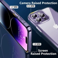 Generic  Clear Transparent Shockproof Scratch Resistant Protective Phone Soft Silicone Slim Cover for iPhone  11 To 16 Series(Transparent) - i phone 14 Pro