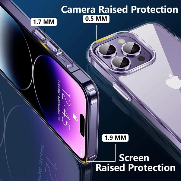Generic  Clear Transparent Shockproof Scratch Resistant Protective Phone Soft Silicone Slim Cover for iPhone  11 To 16 Series(Transparent) - i phone 14 Pro