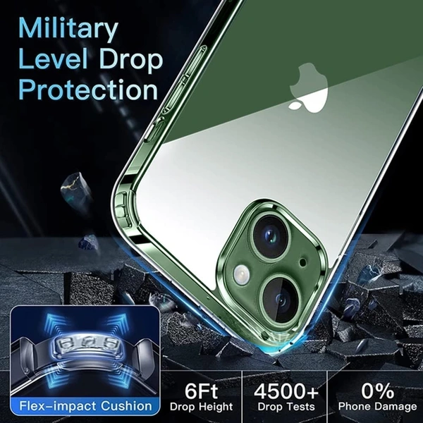 Generic  Clear Transparent Shockproof Scratch Resistant Protective Phone Soft Silicone Slim Cover for iPhone  11 To 16 Series(Transparent) - i phone 13