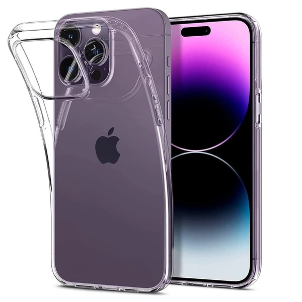 Generic  Clear Transparent Shockproof Scratch Resistant Protective Phone Soft Silicone Slim Cover for iPhone  11 To 16 Series(Transparent) - i phone 14 Pro