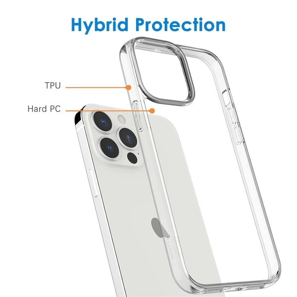 Generic  Clear Transparent Shockproof Scratch Resistant Protective Phone Soft Silicone Slim Cover for iPhone  11 To 16 Series(Transparent) - i phone 13 Pro