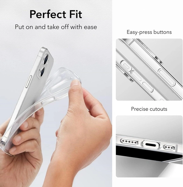 Generic  Clear Transparent Shockproof Scratch Resistant Protective Phone Soft Silicone Slim Cover for iPhone  11 To 16 Series(Transparent) - i phone 13