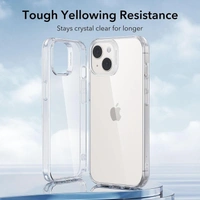 Generic  Clear Transparent Shockproof Scratch Resistant Protective Phone Soft Silicone Slim Cover for iPhone  11 To 16 Series(Transparent) - i phone 15
