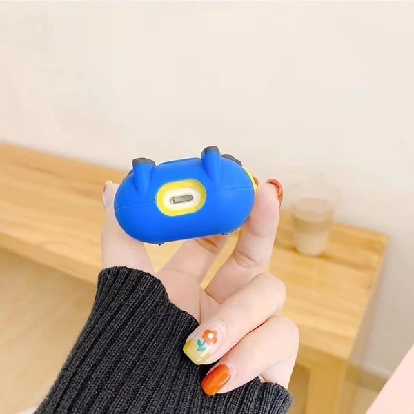 Generic  AirPods PRO 2ND Gen Silicone 3D Design Case Cover with Anti-Lost Metal Keyring Compatible for Apple AirPods PRO 2 Gen , Cartoon CASE Cover - Minion