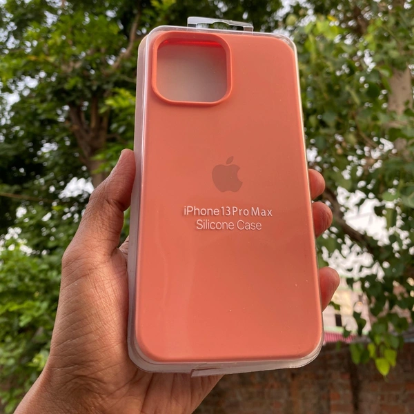 Genric  Soft Silicone I Phone Case 7 Plus To 16 Series - I Phone 13 Pro Max Pitch Orange, Mandy