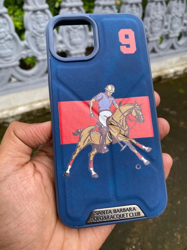 Generic   Santa Barbara U.S. Polo Assn. Horse Racing Design Phone Cover - Blue  - i Phone 15 Pro, Blue
