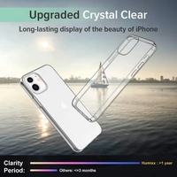Generic  Clear Transparent Shockproof Scratch Resistant Protective Phone Soft Silicone Slim Cover for iPhone  11 To 16 Series(Transparent) - i Phone 12