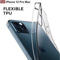 Generic  Clear Transparent Shockproof Scratch Resistant Protective Phone Soft Silicone Slim Cover for iPhone  11 To 16 Series(Transparent) - i phone 12 Pro Max