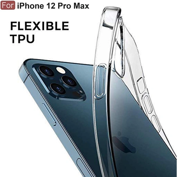 Generic  Clear Transparent Shockproof Scratch Resistant Protective Phone Soft Silicone Slim Cover for iPhone  11 To 16 Series(Transparent) - i phone 12 Pro Max