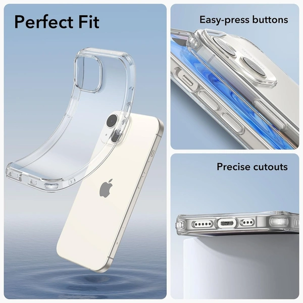 Generic  Clear Transparent Shockproof Scratch Resistant Protective Phone Soft Silicone Slim Cover for iPhone  11 To 16 Series(Transparent) - i phone 15