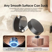Vacuum Phone Holder  Magnetic Car Mobile Holder For Dashboard Vacuum Suction Phone Holder Mount Hand Free Magnetic Cell Phone Stand With Strong Grip Shockproof Suction Cup Mount For Car Gym Office Table - Black - Black