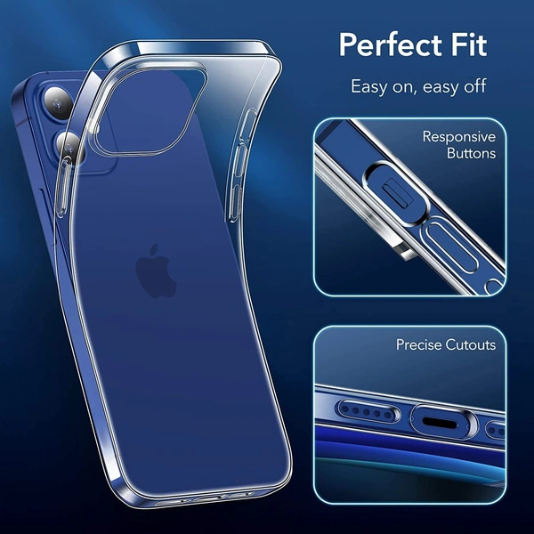 Generic  Clear Transparent Shockproof Scratch Resistant Protective Phone Soft Silicone Slim Cover for iPhone  11 To 16 Series(Transparent) - i Phone 12