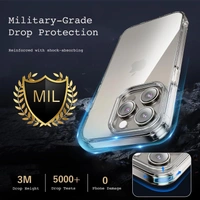 Generic  Clear Transparent Shockproof Scratch Resistant Protective Phone Soft Silicone Slim Cover for iPhone  11 To 16 Series(Transparent) - i phone 15 Pro Max