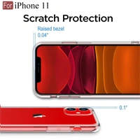 Generic  Clear Transparent Shockproof Scratch Resistant Protective Phone Soft Silicone Slim Cover for iPhone  11 To 16 Series(Transparent) - i Phone 11