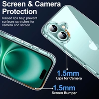 Generic  Clear Transparent Shockproof Scratch Resistant Protective Phone Soft Silicone Slim Cover for iPhone  11 To 16 Series(Transparent) - i Phone 16