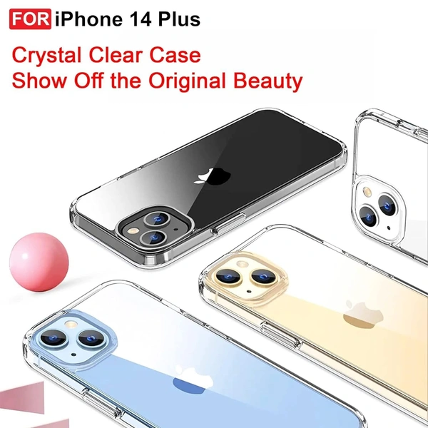 Generic  Clear Transparent Shockproof Scratch Resistant Protective Phone Soft Silicone Slim Cover for iPhone  11 To 16 Series(Transparent) - i phone 14 Plus