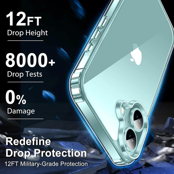 Generic  Clear Transparent Shockproof Scratch Resistant Protective Phone Soft Silicone Slim Cover for iPhone  11 To 16 Series(Transparent) - i Phone 16