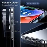 Generic  Clear Transparent Shockproof Scratch Resistant Protective Phone Soft Silicone Slim Cover for iPhone  11 To 16 Series(Transparent) - i phone 14 Pro Max