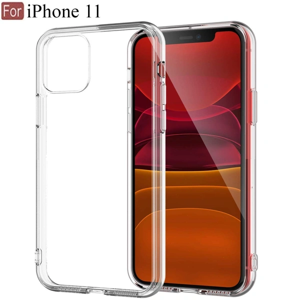 Clear Transparent Shockproof Scratch Resistant Protective Phone Soft Silicone Slim Cover for iPhone  11 To 16 Series(Transparent)