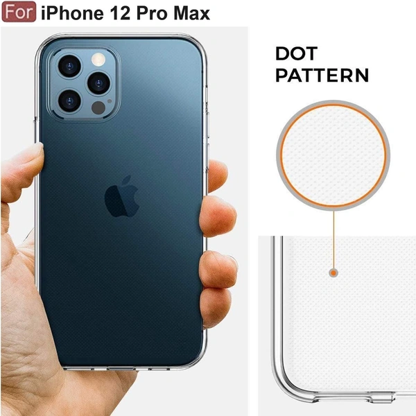Generic  Clear Transparent Shockproof Scratch Resistant Protective Phone Soft Silicone Slim Cover for iPhone  11 To 16 Series(Transparent) - i phone 12 Pro Max