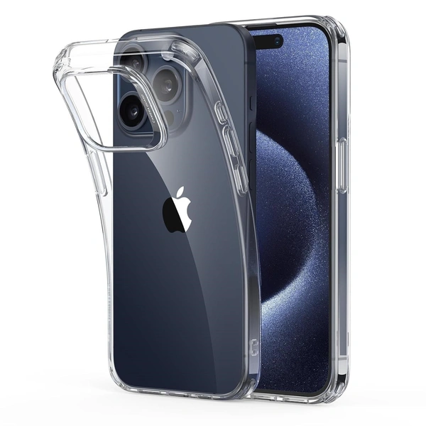Generic  Clear Transparent Shockproof Scratch Resistant Protective Phone Soft Silicone Slim Cover for iPhone  11 To 16 Series(Transparent) - i phone 15 Pro