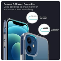 Generic  Clear Transparent Shockproof Scratch Resistant Protective Phone Soft Silicone Slim Cover for iPhone  11 To 16 Series(Transparent) - i Phone 12