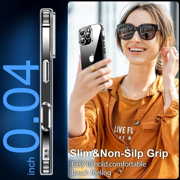 Generic  Clear Transparent Shockproof Scratch Resistant Protective Phone Soft Silicone Slim Cover for iPhone  11 To 16 Series(Transparent) - i Phone 16 Pro Max