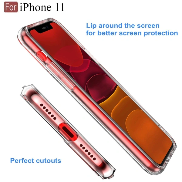 Generic  Clear Transparent Shockproof Scratch Resistant Protective Phone Soft Silicone Slim Cover for iPhone  11 To 16 Series(Transparent) - i Phone 11