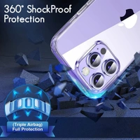 Generic  Clear Transparent Shockproof Scratch Resistant Protective Phone Soft Silicone Slim Cover for iPhone  11 To 16 Series(Transparent) - i phone 14 Pro Max