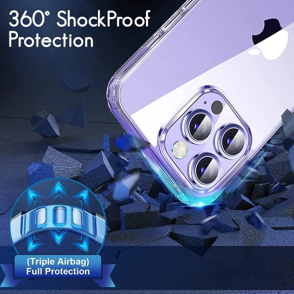 Generic  Clear Transparent Shockproof Scratch Resistant Protective Phone Soft Silicone Slim Cover for iPhone  11 To 16 Series(Transparent) - i phone 14 Pro Max
