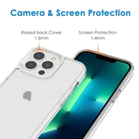 Generic  Clear Transparent Shockproof Scratch Resistant Protective Phone Soft Silicone Slim Cover for iPhone  11 To 16 Series(Transparent) - i phone 13 Pro