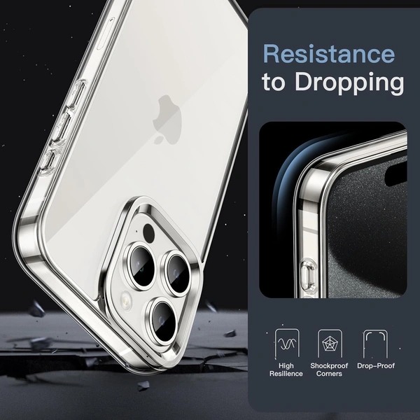 Generic  Clear Transparent Shockproof Scratch Resistant Protective Phone Soft Silicone Slim Cover for iPhone  11 To 16 Series(Transparent) - i phone 15 Pro Max