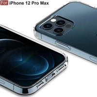 Generic  Clear Transparent Shockproof Scratch Resistant Protective Phone Soft Silicone Slim Cover for iPhone  11 To 16 Series(Transparent) - i phone 12 Pro Max