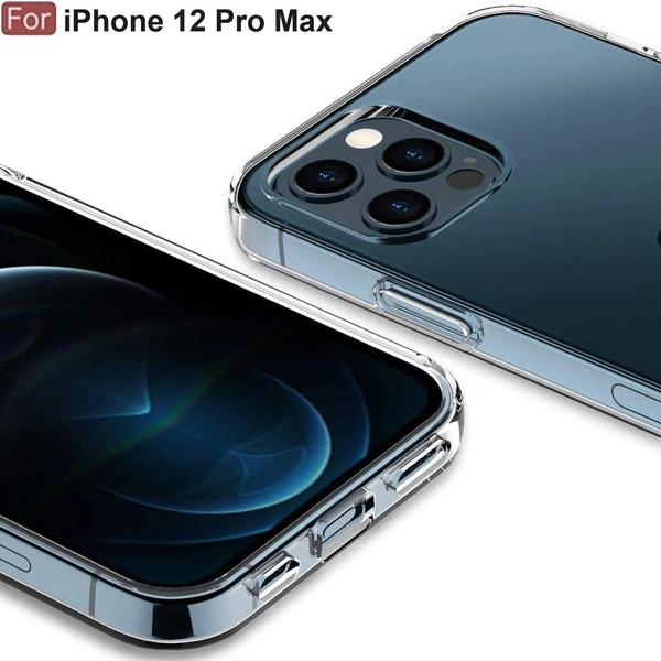 Generic  Clear Transparent Shockproof Scratch Resistant Protective Phone Soft Silicone Slim Cover for iPhone  11 To 16 Series(Transparent) - i phone 12 Pro Max