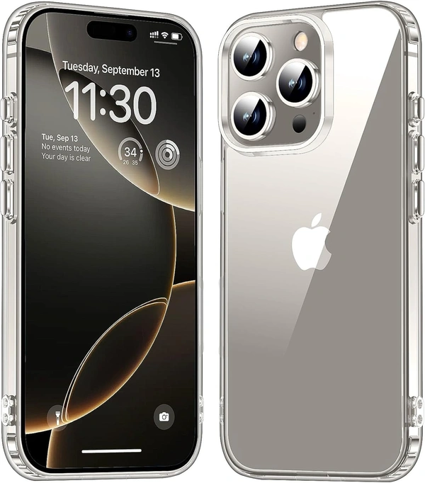 Generic  Clear Transparent Shockproof Scratch Resistant Protective Phone Soft Silicone Slim Cover for iPhone  11 To 16 Series(Transparent) - i Phone 16 Pro