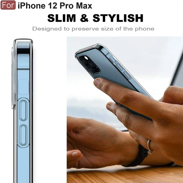 Generic  Clear Transparent Shockproof Scratch Resistant Protective Phone Soft Silicone Slim Cover for iPhone  11 To 16 Series(Transparent) - i phone 12 Pro Max