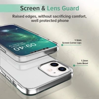 Generic  Clear Transparent Shockproof Scratch Resistant Protective Phone Soft Silicone Slim Cover for iPhone  11 To 16 Series(Transparent) - i Phone 12